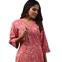 Rimeline Womens Cotton Printed Kurta with Lace