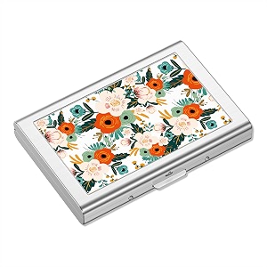 rimilak metal credit card holdermini credit card wallet colorful flower