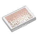 Rimilak Metal Credit Card Holder,Mini Credit Card Wallet, Pink Leopard