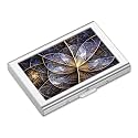 Rimilak Metal Credit Card Holder,Mini Credit Card Wallet, Gold Leaves