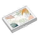 Rimilak Metal Credit Card Holder,Mini Credit Card Wallet,Boho Plants
