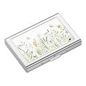Rimilak Metal Credit Card Holder,Mini Credit Card Wallet, Butterfly Flower