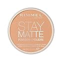 Rimmel London Stay Matte - 016 Deep Beige - Pressed Powder, Lightweight, High Coverage, Shine Control, 0.49oz.