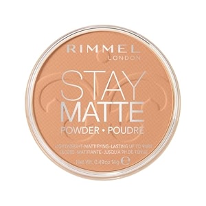 rimmel london stay matte - 021 nude - pressed powder lightweight high coverage shine control 049oz