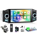 Rimoody Single Din Car Stereo with Wireless CarPlay &amp; Android Auto