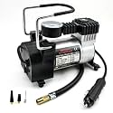 Heavy Duty Metal Electric Car Air Compressor with Pressure Gauge, 12V DC Portable Tyre Inflator Air Pump for Car, Trucks, Bus, Bike, Auto & Van, 150 PSI High Pressure (M-R)