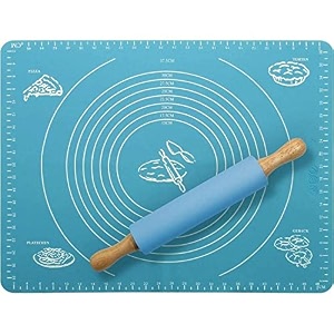 silicon fondant rolling mat or silicone baking sheet large with measurements stretchable for kitchen roti chapati cake pad cooking dough atta kneading big size multicolour