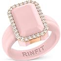 Rinfit Emerald Silicone Ring with CZ Stones for Women