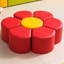 Ring Around Soft Modular Seating Set for Toddlers and Kids, Foam Flexible, Scape Stool with Teacher Seat(B)