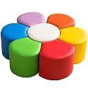 Ring Around Soft Modular Seating Set for Toddlers and Kids, Foam Flexible, Scape Stool with Teacher Seat(C)