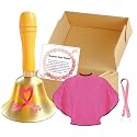 Ring the Bell Breast Cancer Survivor Gifts – End of Chemo Breast Cancer Bell Set|Includes waterproof shower cover for after breast surgery|A Gift After Breast Removal Surgery