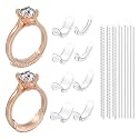 Likimar Ring Size Adjuster for Loose Rings - 8 Clip-on Spacers &amp; 6 Coils