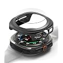 Ringke Slim &amp; Glass Compatible with Samsung Galaxy Watch Ultra 47mm Case [Combo] Anti-Scratch Hard PC Frame Protection Cover with HD Clear Tempered Glass Screen Protector - Titanium Black