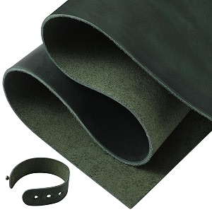 RingSun 12X24 Green Leather Sheets for Crafts