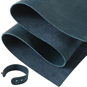 RingSun 6X12 Blue Leather Sheets for Crafts