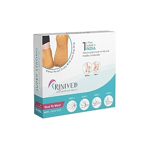 rinived heelcare and footcare waterproof socks pack of 1medium size7-8-9 medium - skin