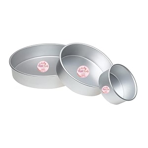 aluminium round cake mould cake pan cake tin combo - set of 3