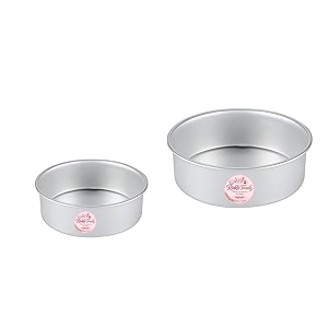 aluminum round cake mould 6 inch and 7 inch combo set of 2 pcs cake mould for microwave oven 12 amp1 kg cake