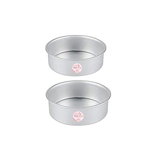 aluminium round cake tin cake pan cake mould 7 inch and 8 inch combo set of 2 pcs