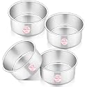 Aluminium Round Burger-Bun Pan Mould Tin Cake Mousse 4 X 2 Inches - Set of 4 Pieces