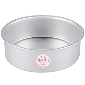 aluminium round cake mould cake pan cake tin 7 inches for baking 750 grams for oven silver