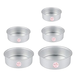 aluminum round cake tin pan mould 6 7 8 9 and 10-inch set of 5