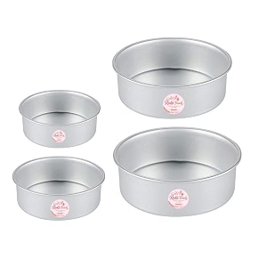 aluminum round cake tin pan mould 5 67 and 8-inch set of 4