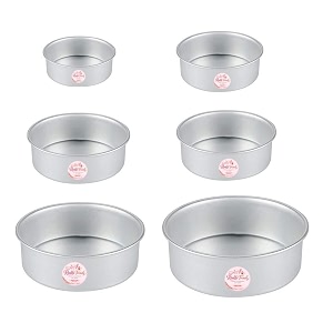 aluminum round cake tin pan mould 5 6 7 8 9 and 10-inch set of 6