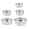 Aluminum Round Cake Tin Pan Mould 6, 7, 8, 9 and 10-inch Set of 5