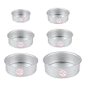 Aluminum Round Cake Tin Pan Mould 5, 6, 7, 8, 9 and 10-inch Set of 6