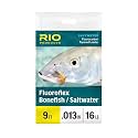 RIO Fly Fishing Leaders Fluoroflex Saltwater Leader 9Ft 12Lb Fishing Line, Clear