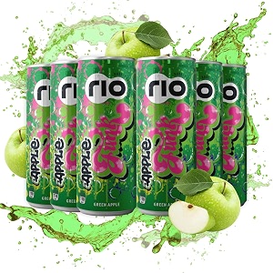 rio green apple bubbly vegetarian fruit drink  pack of 6  250 ml