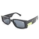RIO RABBIT ZERO DEGREE Z2 Black-Black Full Rim Rectangle Sunglasses|UV 400 Protection|Polycarbonate|Large Size|For Unisex