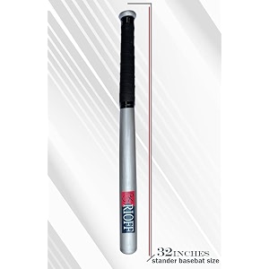 wood baseball bat for self defence silver
