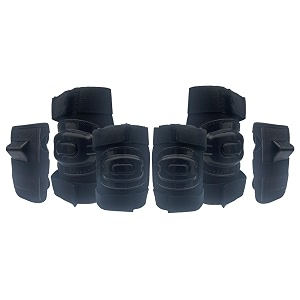 protective set guard protection kit with knee elbow and wrist guards set of 6 suitable to kids of age 6-16 years for skating cycling roller skating black small upto 7 years