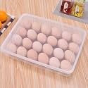 RIOMAX 24 Grid Egg Storage Box Egg Refrigerator Storage Tray, Stackable Plastic Egg Containers for Fridge Kitchen (24 Grid Storage, Pack of 1)