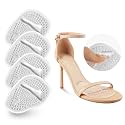 Riootlnm Metatarsal Pads, Ball of Foot Cushions, Heel Pads Inserts for Too Big Shoe, Reduce Foot Pain, No Slip Heel Grips Liners Pads for Loose Shoe, Blisters (2pairsclear)