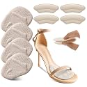 Riootlnm Metatarsal Pads, Ball of Foot Cushions, Heel Pads Inserts for Too Big Shoe, Reduce Foot Pain, No Slip Heel Grips Liners Pads for Loose Shoe, Blisters (Beige)