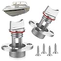 Ripeng 2 Pcs 3/4" Thread Boat Drain Plug Kit 316 Stainless Steel, Red