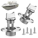 Ripeng 2 Pcs 3/4" Thread Boat Drain Plug Kit 316 Stainless Steel, Black