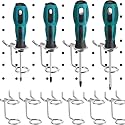 Ripeng 24 Pcs Silver Screwdriver Organizer Tool Holders Multi-tool Holder