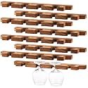 Ripeng 8 Pcs Wall Mounted Wood Stemware Rack Champagne Holder, Dark Brown