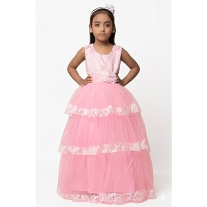 Ripening Baby Girls Flower Net Multicolor Maxi