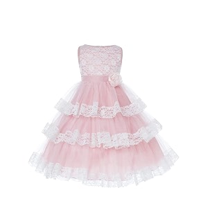 Ripening Girls Net Satin Princess Birthday Dress