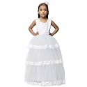 Ripening Baby Girls Flower Net White Maxi