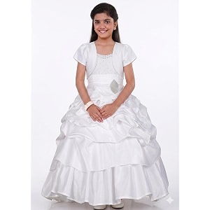 Ripening Baby Girls V-Nack Satin Fit and