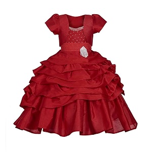 Ripening Baby Girls V-Nack Satin Fit and