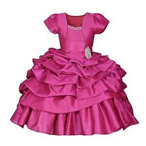 Ripening Baby Girls V-Nack Satin Fit and