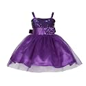 Ripening Purple Sequin Square Neck Sleeveless A-Line