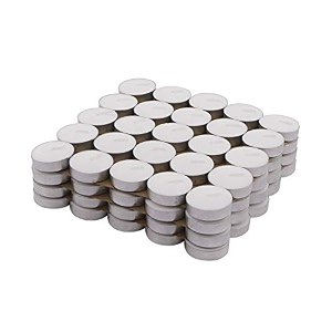 ripp unscented wax tealights candles smokeless candles burning time approx 25 hour white pack of 50